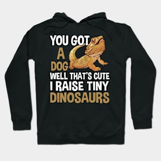 Funny I Raise Tiny Dinosaurs Bearded Dragon Pet Hoodie